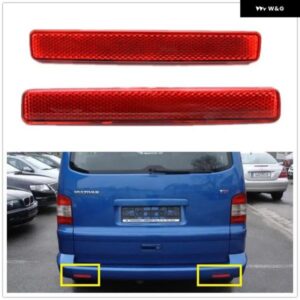 2個 左右 VW マルチバン T5 2003-2009 レッド リア バンパー リフレクター テールライト バー ブレーキ パーキング ハザード