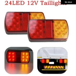 2個 12 LED テールライト トレーラー トラック トラック ストップ リア テールライト 自動車信号ランプ 注意表示 フォグランプ 防水