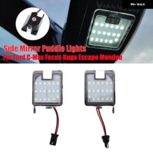 2X CANバス車用LEDアンダーサイドミラー パドルライトランプ 超高輝度 フォード フォーカス 3 クーガ C-MAX エスケープ モンデオ MK4 IV