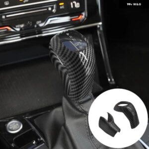 2個 カーボン ABS プラスチック 車用 ギア シフト ノブカバー フォルクスワーゲン パサート サギタ タックア タイロン ポロ プラス Tクロス アクセサリー