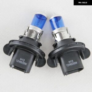 2X H13 9008 12V 55W 超高輝度ホワイトハロゲン ヘッドライト ランプ 電球 自動車用
