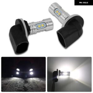 2個 H27 881 LED 車用 フォグランプ 電球 デイ ランニングライト ホワイト 防水 LED アウディ A4 B8 A3 A5 A6 A8 B6 B5 B9 Q3 Q5 Q7