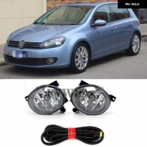 2個 ゴルフ 6 A6 MK6 2009 - 13 ゴルフ 6 カブリオレ 2012-2016 フォグランプ フォグランプ + グリル とワイヤー ハーネス アセンブリ