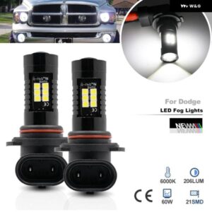 2X 9006 HB4 6000K LED バルブ フォグランプ DRL 2003-2008 ダッジ ラム 1500 2500 3500