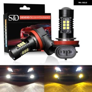 2個 車用LEDランプ H11 H8 LED 電球 HB4 LED HB3 9006 9005 P13W イエロー アンバー ホワイト 1200LM 12V 車用運転ランプ 交換用ライト