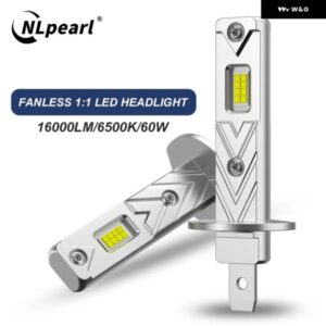 2個 H1 LED ヘッドライト バルブ 高出力 超高輝度 パワフル アダプター 不要 車用ターボダイオード 6500K ホワイト フォグランプ 12V 60W
