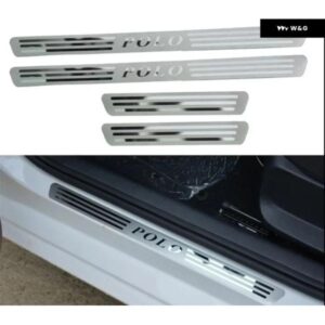 2011 2012-2020 VW フォルクスワーゲン POLO ステンレス ステッカー プロテクター ドア シル スカッフプレート ドアシル ウェルカムペダル カーアクセサリー