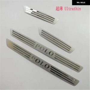 2011-2020 VW フォルクスワーゲン POLO カーアクセサリー ステッカー プロテクター ドアシル スカッフプレート スレッショルド ウェルカムペダル