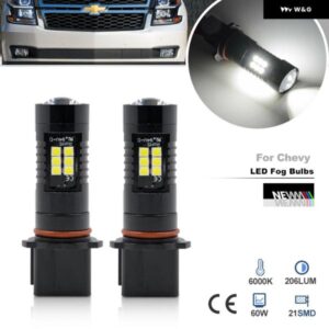 2015 - 20 シボレー タホ サバーバン GMC ユーコン 12278 PSX26W H28W フロント バンパー LED ドライビング フォグランプ