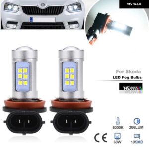 2014 - 16 シュコダ イエティ LED H8 H11 フォグランプ バルブ 車 ヘッドライト ハイパーフラッシュなし ドライビング フォグランプ