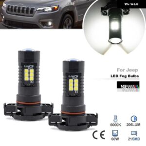 2個 LED PSX24 PSX24W 2504 フォグランプ 電球 ジープ グランド チェロキー コンパス パトリオット チェロキー KL キャンバス ヘッドランプ