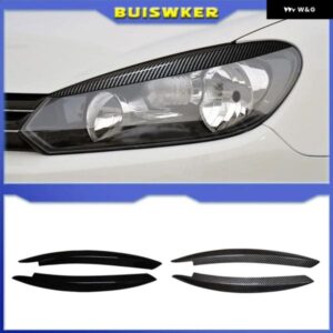 2個 車用 ヘッドライト アイブロウ ステッカー トリム カバー フォルクスワーゲン VW GOLF 6 VI MK6 GTI GTR GTD 2008 - 2013 アクセサリー