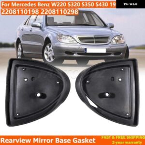 2X バックミラー ベースガスケット メルセデス W220 S350 S430 S500 2000-2006 2208110298 車用サイドドアウィングミラー ベースガスケットシール