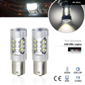 2X XBDチップ 30W/50W/80W 1156 S25 P21W ホワイト/ アンバー /レッド LEDライト バックアップ BA15S LEDリバースランプ 360度ソーシングライト