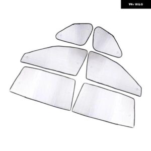 シルバー ブラック サイドウィンドウ プライバシー サンシェード カバー セット スバル アウトバック 2004 - 09