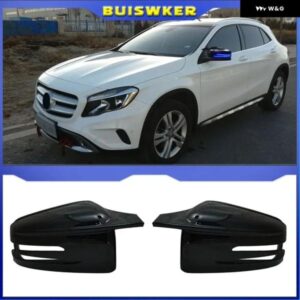 カー スタイリング ブラック カーサイド メルセデス ベンツ W176 W246 W204 W212 W221 C117 X204 X156 ミラー カバー キャップ カーボンパターン