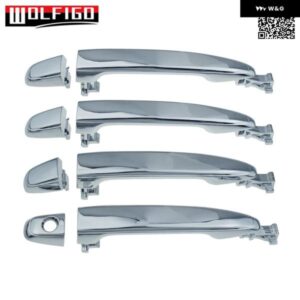 4PCS フロントリア スライドドア アウター ハンドル クローム LH RH トヨタ アルファード ANH10 2003-2008 69211-35080 69230-58010 69210-0N010