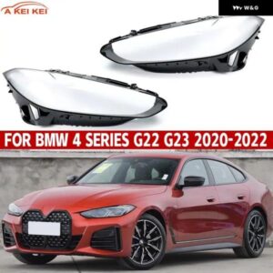 BMW 4シリーズ G22 G23 プラスチック 製 ヘッドライト レンズ シェル 車フロント ヘッドランプ レンズ カバー シェル BMW 4シリーズ G22 G23 2021-2022