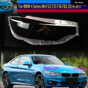 BMW 4シリーズ M4 F32 F33 F82 2014-2017 車用 ヘッドランプ カバー ク リアランプ シェード フロント ヘッドライト レンズ シェルカバー