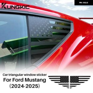 LHD RHD フォード マスタング GT 2024 2025 車用リアウィンドウ トライアングル ステッカー デコレーション PVC トリム アクセサリー 1組