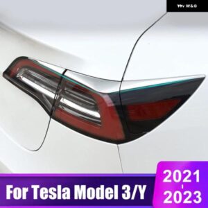 テスラ モデル3 Y 2021 - 23 モデル3 車 リア テールライト テールライト アイブロウ トリム カバー ステッカー ステンレス アクセサリー
