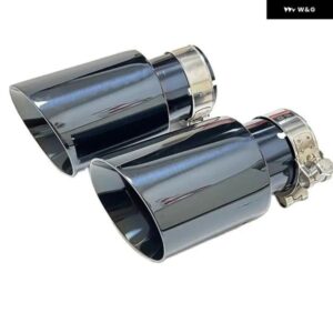 1個CARSアタッチメントマフラー ステンレス チタンブラックテールスロートホーン アウトレット 大径89MM 101MM 114MMサイズ