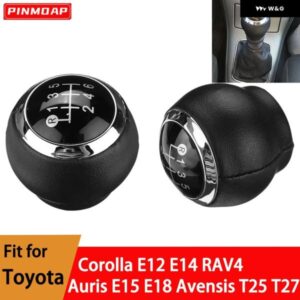 6速車用 ギア シフト ノブ レバー シフター スティックハンドボール トヨタ カローラE12 E14 RAV4アベンシスT25 T27オーリスE15 E18パーツ