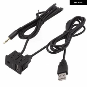 フラッシュ マウント コネクタ カーAUX USB アダプター カー オーディオセット アップ 耐腐食性 USB オーディオ ソケット取り付け