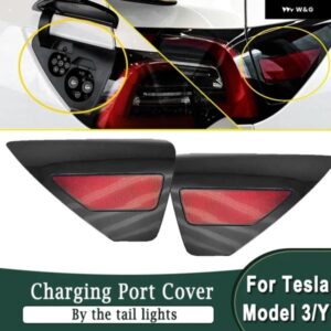 テスラ モデル3 Y 2017-2023 充電ポートカバー キャップ テールライト サイド リフレクター パネル 外装 装飾 110078199D 108485499J