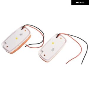 アクセサリー サイド マーカーライト 110.9*59.3*37.5MM ABS+PC ランプシェード 12V/24V車両対応 フロント リア サイド マーカーライト