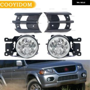 フロント バンパー フォグランプ カバー 三菱 モンテロ パジェロ ショーグン スポーツ 1999 2000-2008 グリル フォグランプ カバー グリル シェード