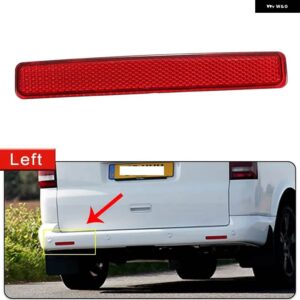 リアバンパー リフレクター レッドレンズテールハザード反射 ステッカー 装飾 VW カラベル T5 37773-2015 - 1 PC Left