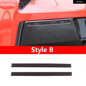 シボレー コルベット C7 2014-2019 ABS ブラックリア テールライト リア フォグランプ ブラックアウトカバー トリム ステッカー - Style B