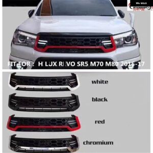 独自のデザイン LED グリル ピックアップ トラック フロントグリル ハイラックス REVO SR5 M70 M80 2015-17 フロントグリル マット - black