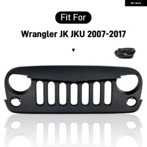 ラングラーグリル ラングラー JK JKU ルビコンサハラスポーツ 2007 2008 2009 2010 2012-2017 レーシング グリル バンパー メッシュ - b