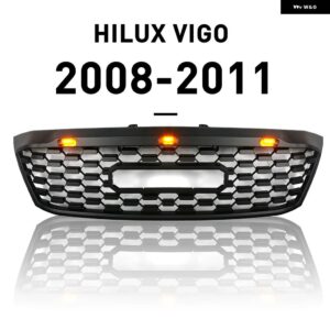 ハイラックス ラジエーター グリル ハイラックス VIGO 2006-39753 フロント レーシング グリル メッシュフロントバンパー グリル - with Emblem