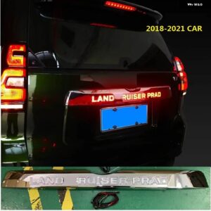 外装リアテールゲート トリムプレートカバー ランドクルーザー プラド FJ150 2014-2017 2018-2021 プラド LED ブレーキ ライト