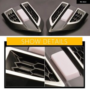 車両ベントサイドフェンダーカバー ステッカー レンジャー T7 T8 2015-2020 WILDTRACK XL XLT ピックアップ LED ウィンカー ライトライト - Chormed black