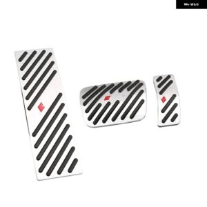 ペダル A4 A5 A6 A7 A8 Q5 Q7 ガス ブレーキ アクセルペダル フットレスト ペダル カバー ステッカー ステンレス飾る - 3 pieces