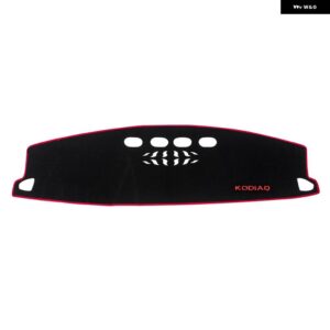 シュコダ KODIAQ 2017-21 滑り止めマットダッシュボード カバー パッド サンシェード 抗 UV - Red Side