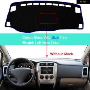 スズキ アンチスリップ車インナーダッシュボード カバー リアナ 2005-2013 ラグ クッション サンシェード パッド プロテクター 2006 - LHD Blue No Clock