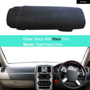 ダッシュボード カバー パッド クライスラー 300C 2004 - 2010 LHD RHD ダッシュボード 自動太陽 DASHMAT サンシェード 2009 2008 - RHD Black Edge