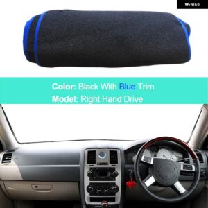 ダッシュボード カバー パッド クライスラー 300C 2004 - 2010 LHD RHD ダッシュボード 自動太陽 DASHMAT サンシェード 2009 2008 - RHD Blue Edge