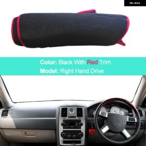ダッシュボード カバー パッド クライスラー 300C 2004 - 2010 LHD RHD ダッシュボード 自動太陽 DASHMAT サンシェード 2009 2008 - RHD Red Edge
