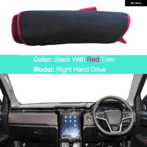 ダッシュボード カバー JAC T8 プロ 2021-23 自動サンシェード 抗 UV 抗太陽ラグパッド クッション - RHD Red Edge