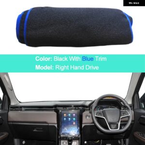 ダッシュボード カバー JAC T8 プロ 2021-23 自動サンシェード 抗 UV 抗太陽ラグパッド クッション - RHD Blue Edge