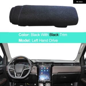 ダッシュボード カバー JAC T8 プロ 2021-23 自動サンシェード 抗 UV 抗太陽ラグパッド クッション - LHD Black Edge