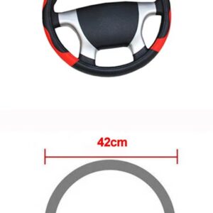 36 38 40 42 45 47 50CM 7 サイズ選択自動車 トラック ステアリング ホイールカースタイリング ステアリング ホイールカバー 直径 - 42 CM Red