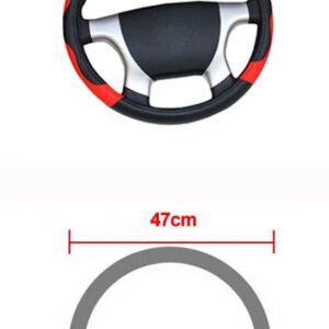 36 38 40 42 45 47 50CM 7 サイズ選択自動車 トラック ステアリング ホイールカースタイリング ステアリング ホイールカバー 直径 - 47 CM Red