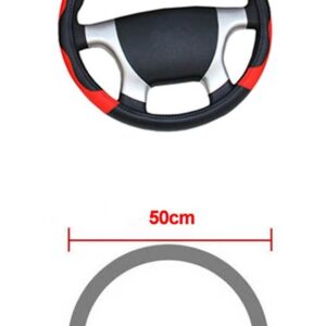36 38 40 42 45 47 50CM 7 サイズ選択自動車 トラック ステアリング ホイールカースタイリング ステアリング ホイールカバー 直径 - 50 CM Red